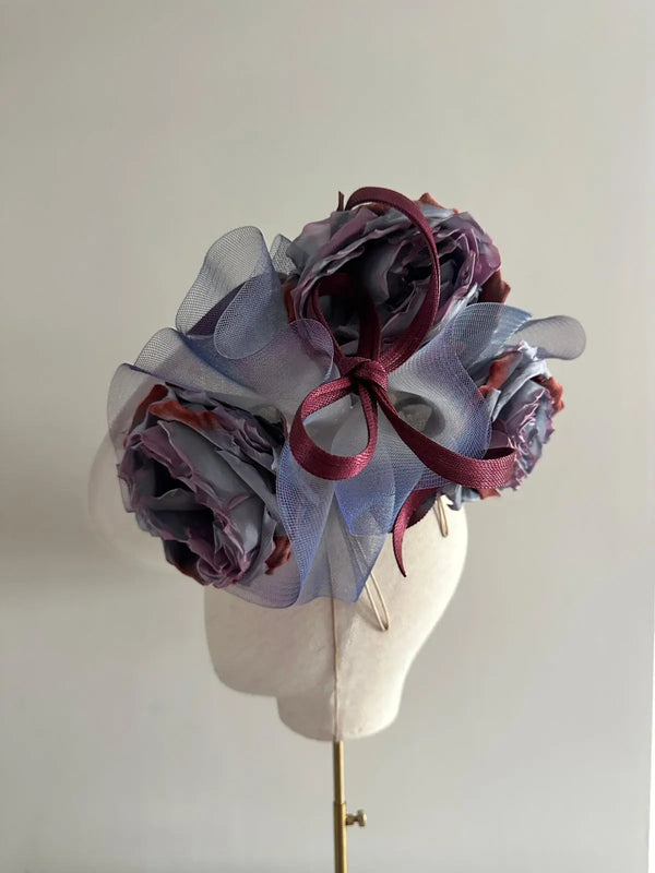 XL Kayra with Roses - Ivory and Purple Tones. Jane Taylor London