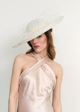 Decima in Straw with Spotted Veiling in Ivory