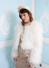 Small Crescent Moon Band® in Pinokpok with Petals and Baroque Pearl in Ivory