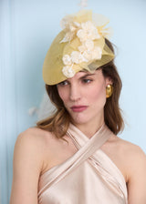 Teardrop Hat with Flowers in Yellow