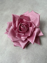 Silk Dupion Rose Hair Comb