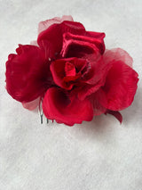 Silk and Chiffon Rose Comb