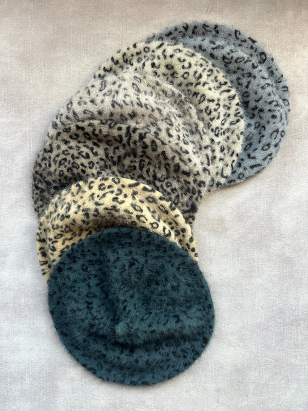 Animal Print Beret Jane Taylor London