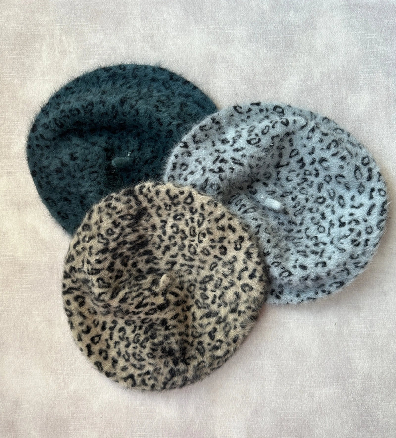 Animal Print Beret Jane Taylor London