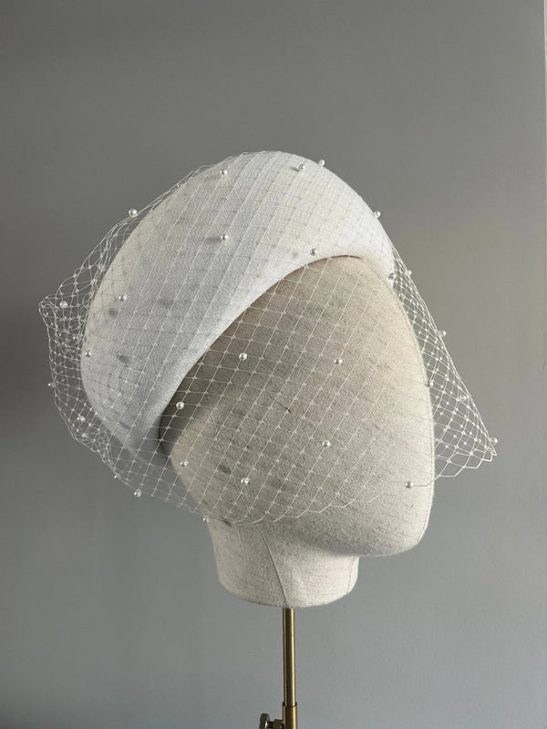 Bia Halo with Veil and Pearls Jane Taylor London