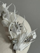 Bridal Satin Leaf Crystal Headband Jane Taylor London