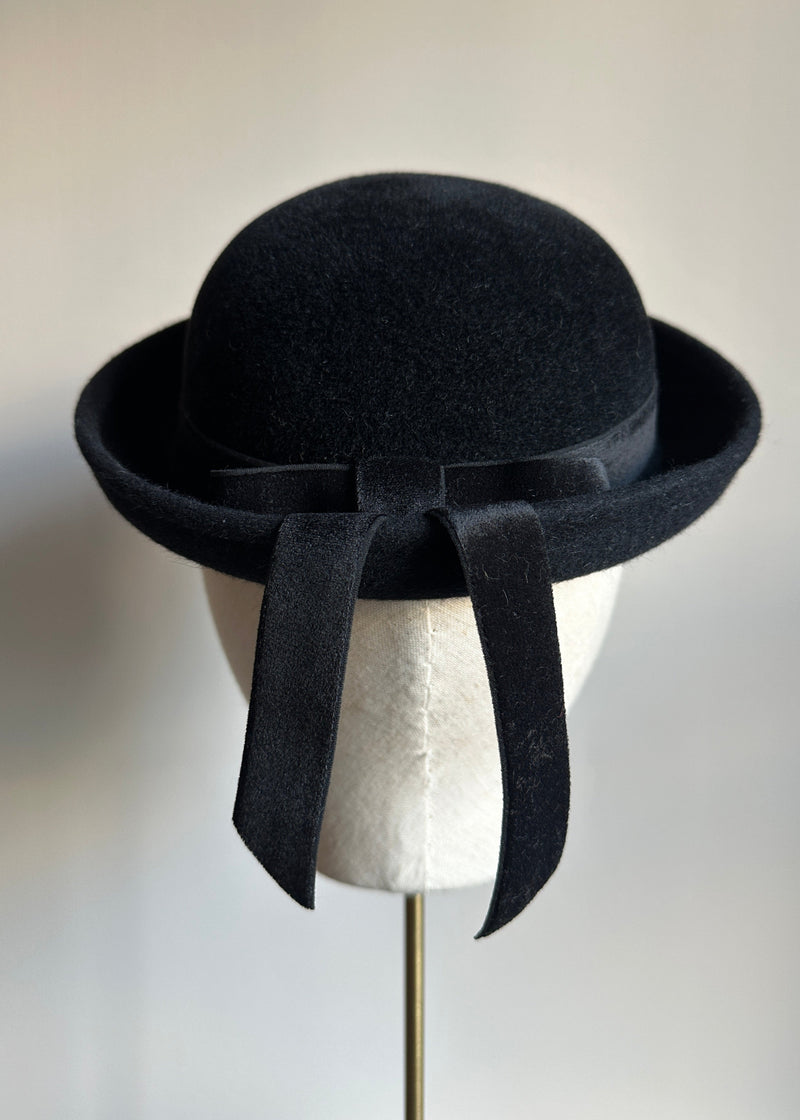Children's Ladybird Hat in Black Felt Jane Taylor London