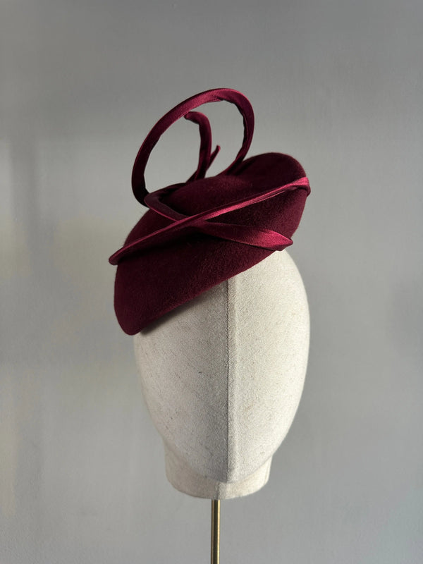 Classic Tear Shaped Cocktail Hat in Luxury Felt Jane Taylor London