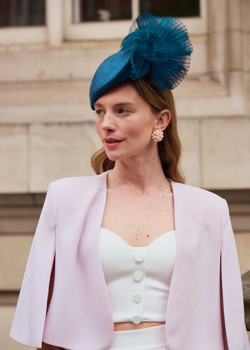 Clio Hat in Straw in Green Jane Taylor London