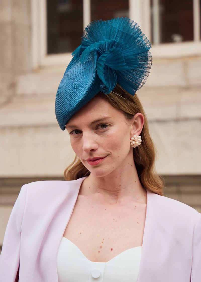 Clio Hat in Straw in Green Jane Taylor London