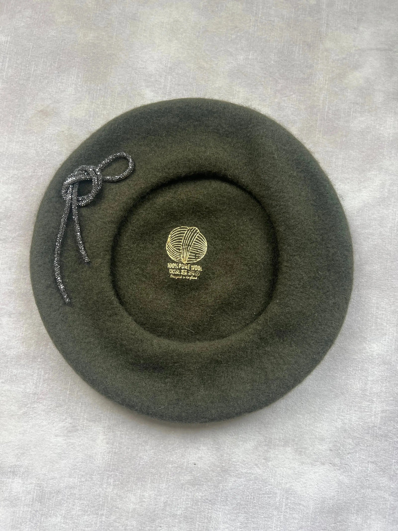 Copy of Wool Beret with Crystal Knot Jane Taylor London