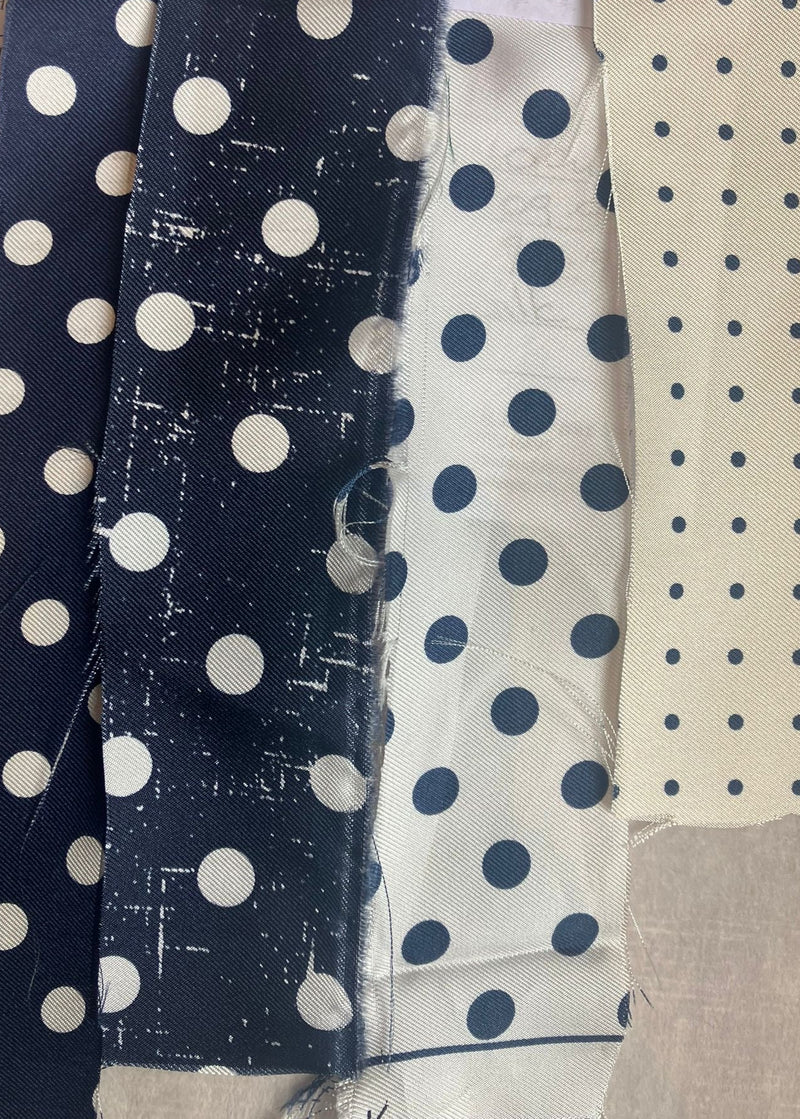 Cynthia Boater Hat in Silk in Polka Dot Jane Taylor London