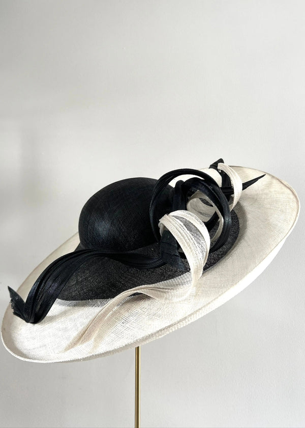 Decima - Black and White with Buntal Bows Jane Taylor London