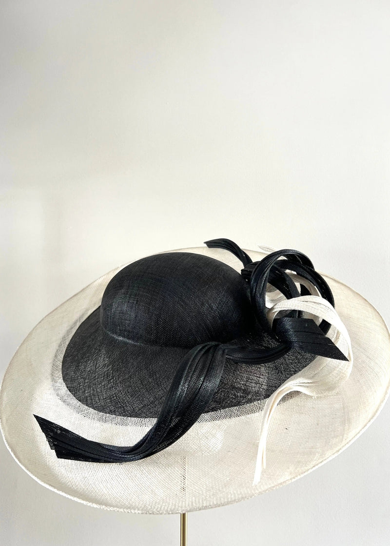 Decima - Black and White with Buntal Bows Jane Taylor London
