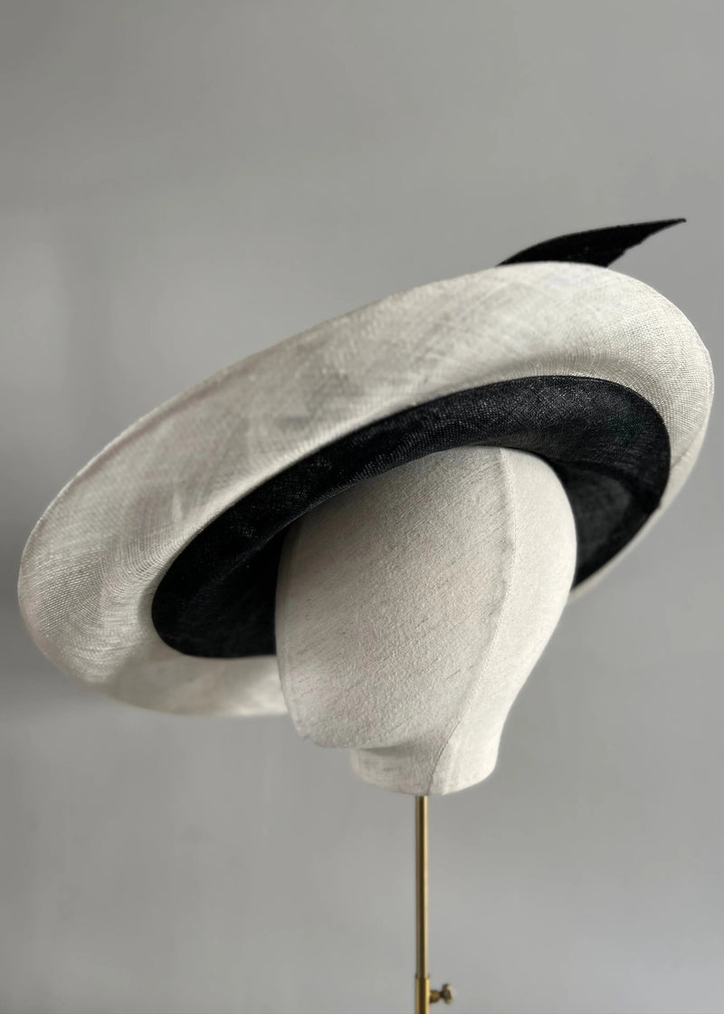 Decima - Black and White with Buntal Bows Jane Taylor London