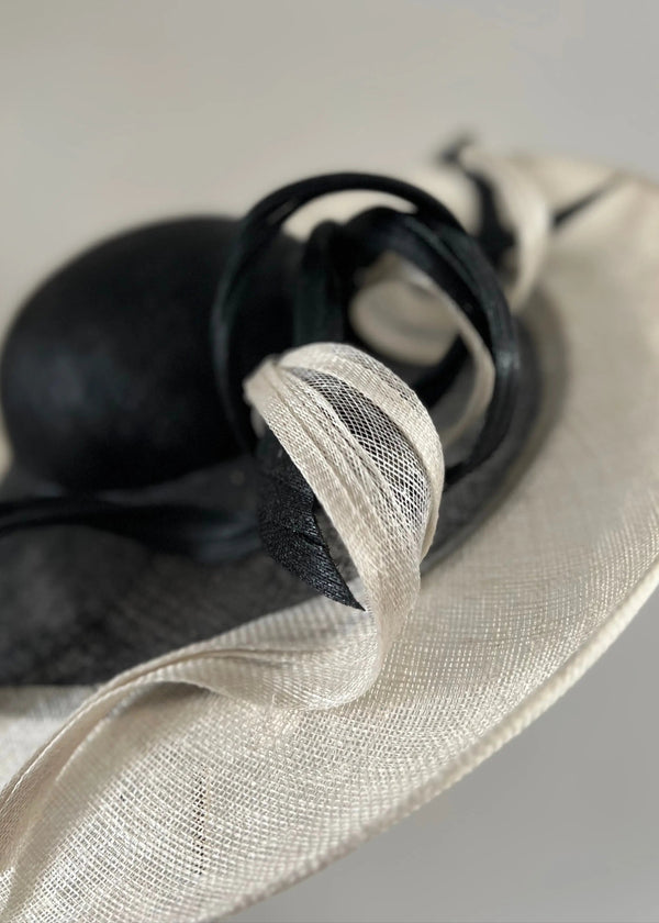 Decima - Black and White with Buntal Bows Jane Taylor London