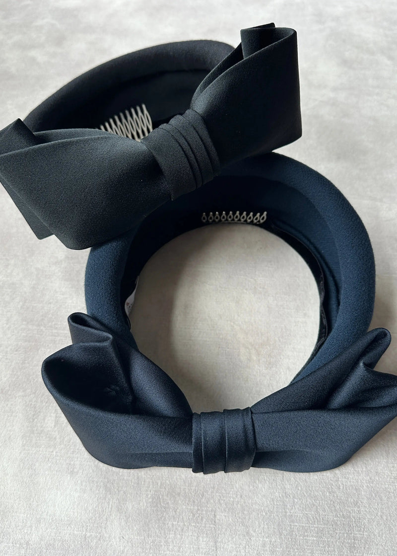 Electra Halo® in Crepe & Black Bow Jane Taylor Design