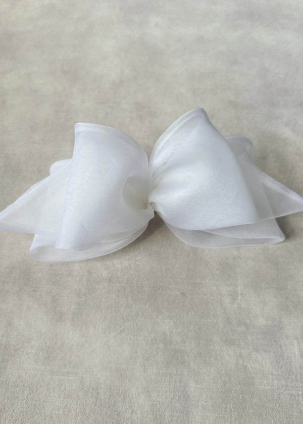 Fauna Clip in Organza with Double Bow Jane Taylor London