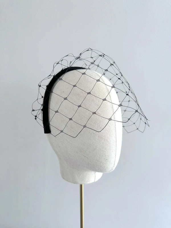 Fine Headband with XL Veiling Jane Taylor London