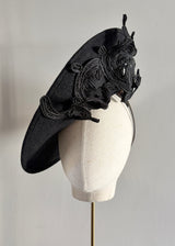 Kyra in Felt with Lace Details in Black