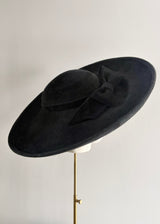 Decima Hat in Luxury Felt with Bow in Black
