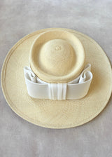 Nixi Boater in Panama with Satin Bow