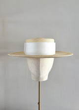 Nixi Boater in Panama with Satin Bow