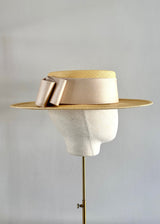 Nixi Boater in Panama with Satin Bow
