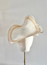 Mena Hat in Two Tone Sinamay with delicate trim