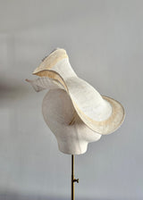 Mena Hat in Two Tone Sinamay with delicate trim
