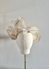 Mena Hat in Two Tone Sinamay with delicate trim