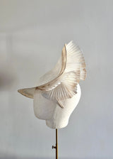 Mena Hat in Two Tone Sinamay with delicate trim