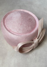 Roma Pillbox in Straw with Bow