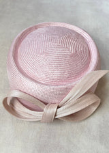 Roma Pillbox in Straw with Bow