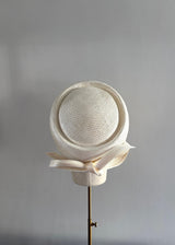 Roma Pillbox in Straw with Bow