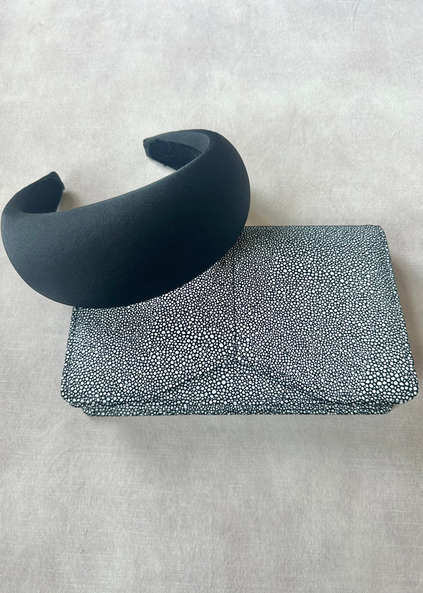 Hebe Silk Headband in Black