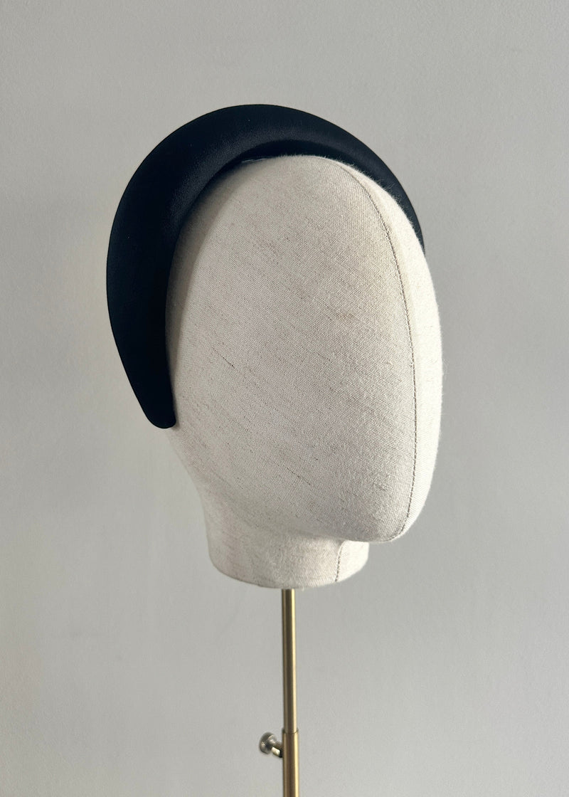 Hebe Silk Headband in Black