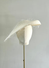 Calliope Hat in Straw with Veiling