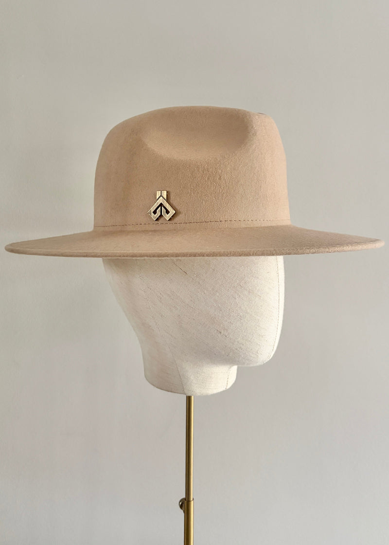 Fedora Hat in Felt with Jane Taylor Emblem