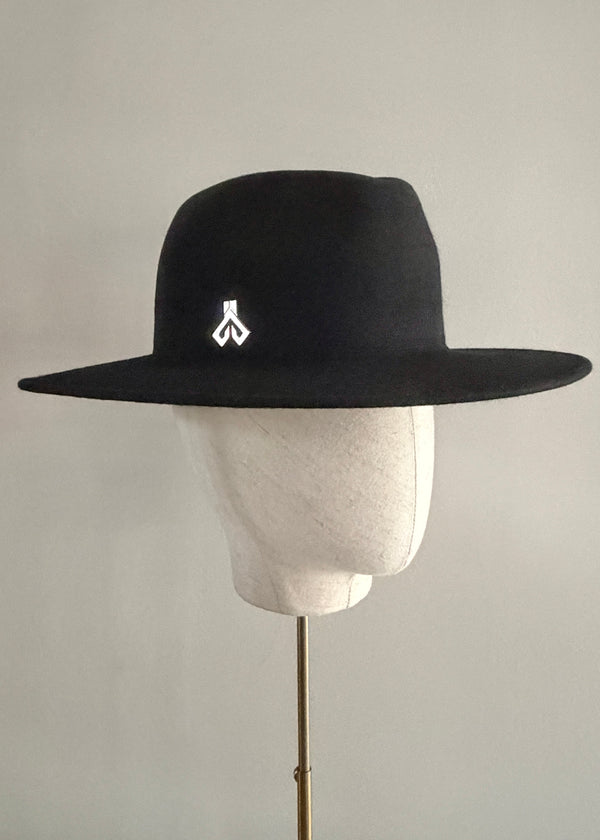 Fedora Hat in Felt with Jane Taylor Emblem
