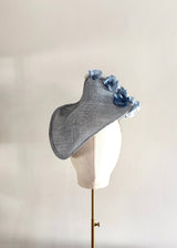 Mini Mena in Straw with Petals in Blue