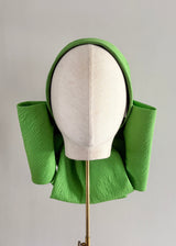 Nyx Skullcap Hat with Oversized Bow in Green