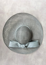 Danu in Sinamay with Satin Bow in Sky Blue