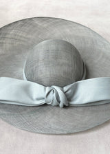 Danu in Sinamay with Satin Bow in Sky Blue