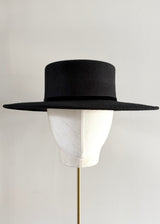 Boater in Felt in Black