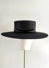 Boater in Felt in Black