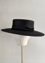 Boater in Felt in Black