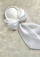 Roma Tailored Pillbox in Crepe with Organza Bow