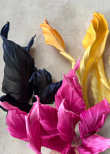 Athena Hat in Straw with Leaves and Veiling