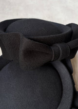 Delia Felt Pillbox with Bow